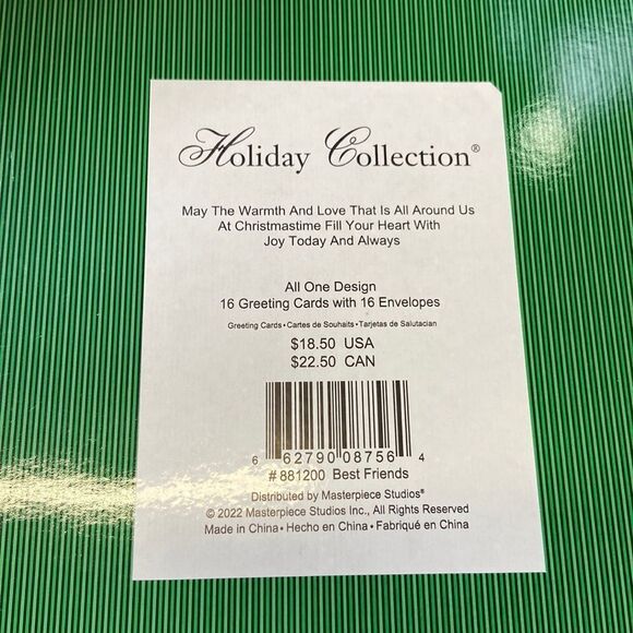 Masterpiece Studios Holiday Brights Collection 16-Count Boxed Christmas Cards - Picture 2 of 3